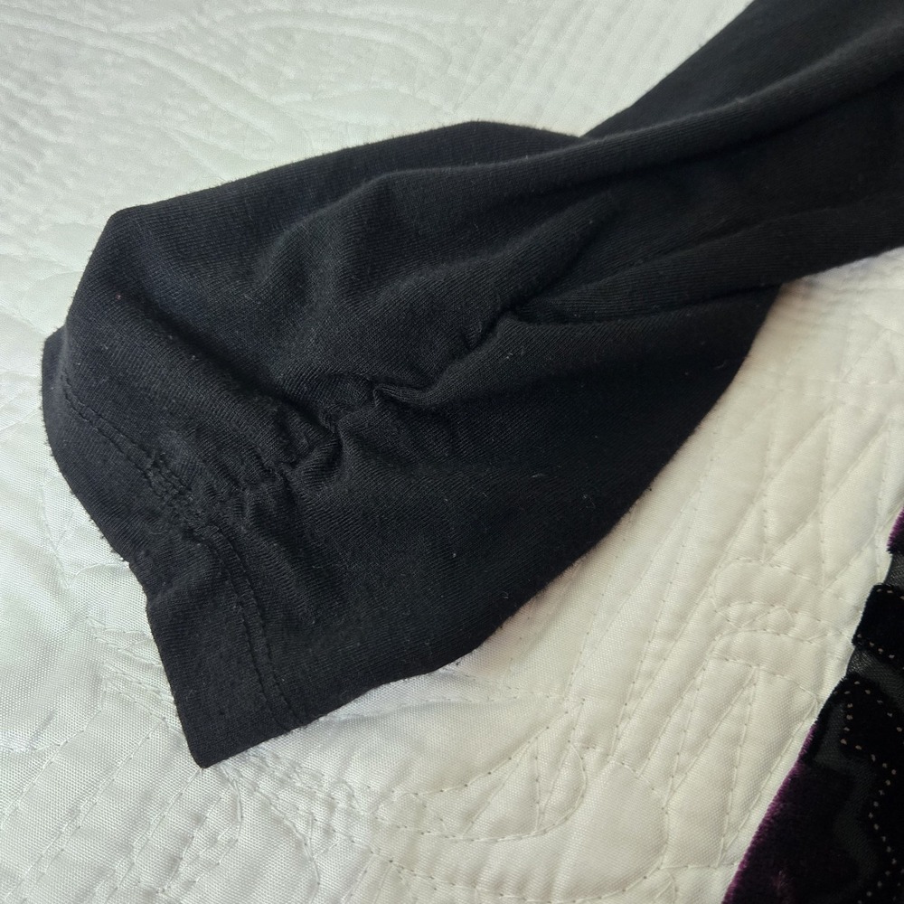 Style & Co y2k Velvet Burnout Purple‎ Black Whimsygoth Dark Fairy Plum Medium - Picture 11 of 16